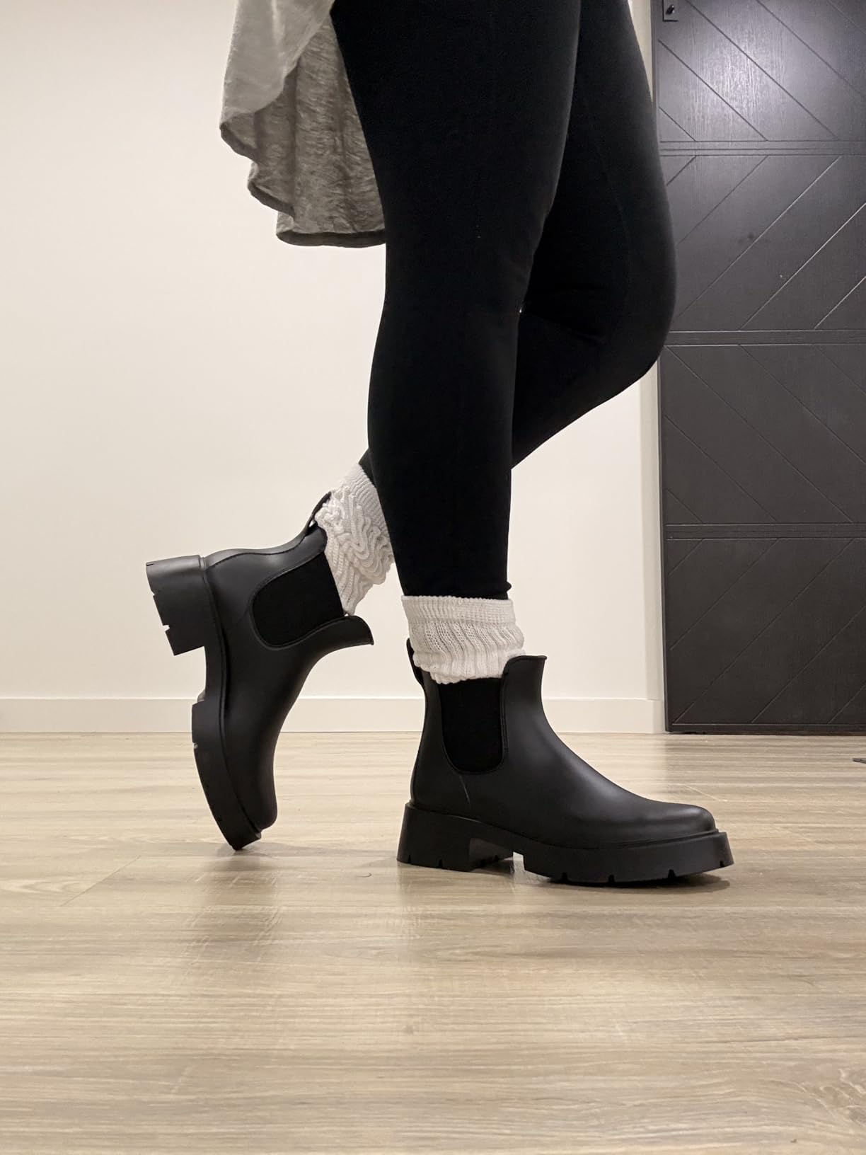 Women's Ankle Rain Boots Waterproof Chelsea Boots customer photo 1