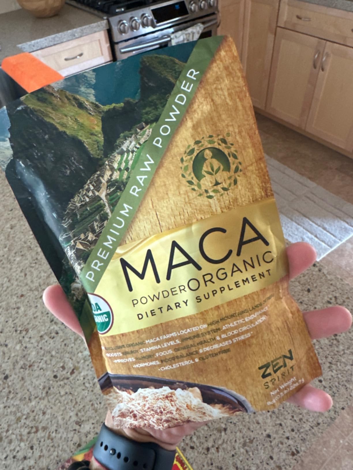 Zen Spirit Maca Root Powder Organic - Peruvian Root Premium Grade Superfood (Raw) - USDA & Vegan Certified - 1 Bag (8oz) customer photo 1