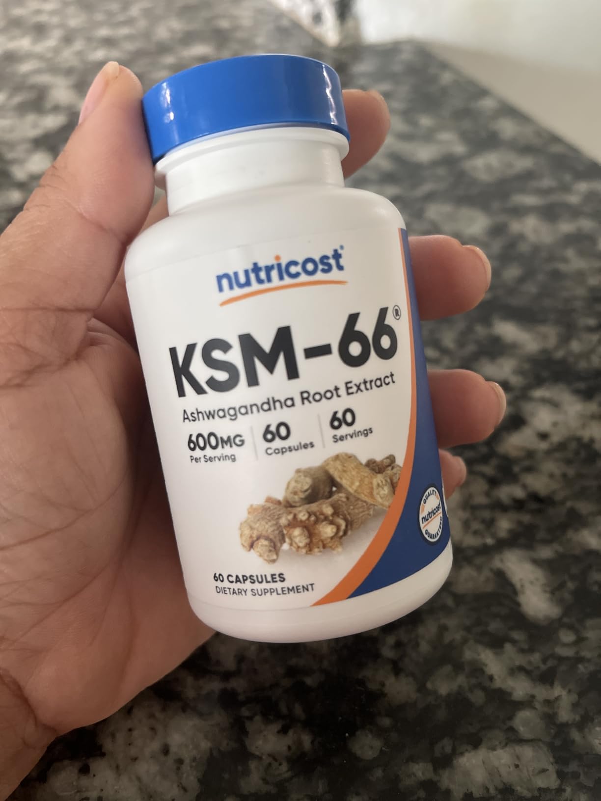 Nutricost KSM-66 Ashwagandha Root Extract (600mg) 60 Capsules | 5% Withanolides & BioPerine, Full-Spectrum Root Extract customer photo 2