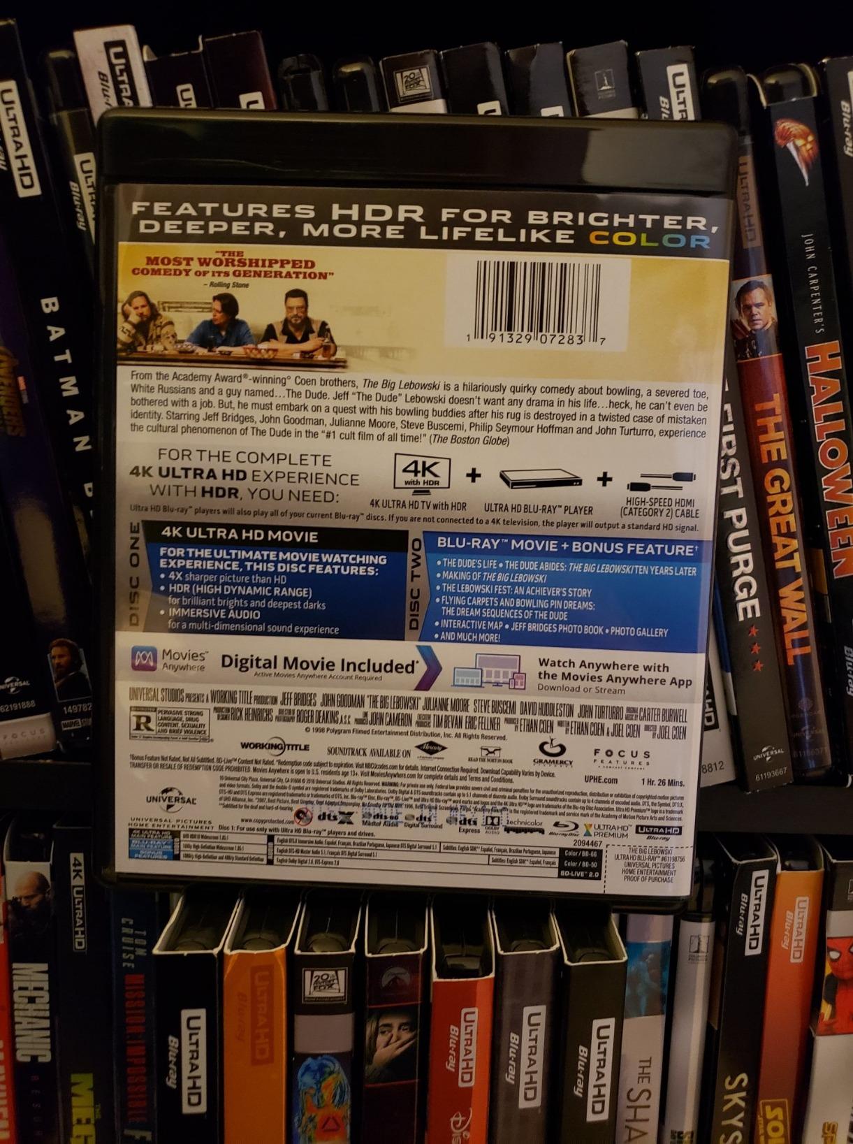 The Big Lebowski - 20th Anniversary Edition 4K Ultra HD + Blu-ray + Digital customer photo 1