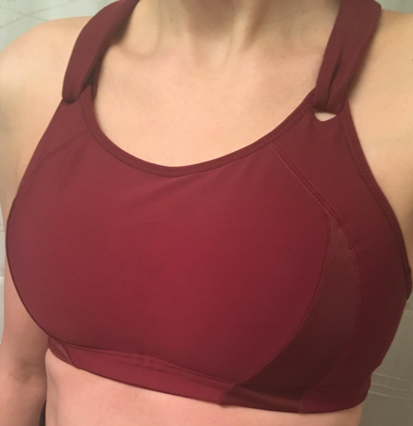 SYROKAN Women's Sports Bra High Impact Front Adjustable Support Lightly Padded Wireless Racerback customer photo 2