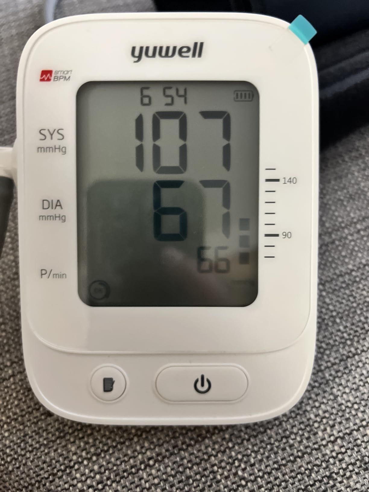 yuwell Blood Pressure Monitor, Large Upper Arm Blood Pressure Cuff, Digital Blood Pressure Machine for Home Use, Large Display, Stores 99 Readings, Voice Broadcasting with Power Adapter and Batteries customer photo 2