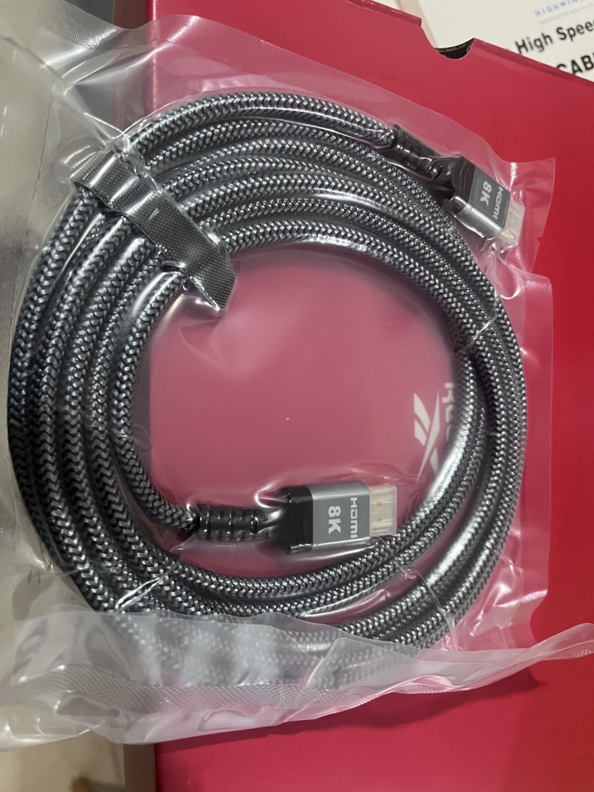 Highwings 8K@60 HDMI Cable 10FT/3M, Certified 48Gbps 2.1 Ultra High Speed | HDMI Braided Nylon 4K120 144Hz RTX 3090 eARC HDR10 4:4:4 HDCP 2.2&2.3 Compatible for PS5, PS4, UHD TV and PC customer photo 2