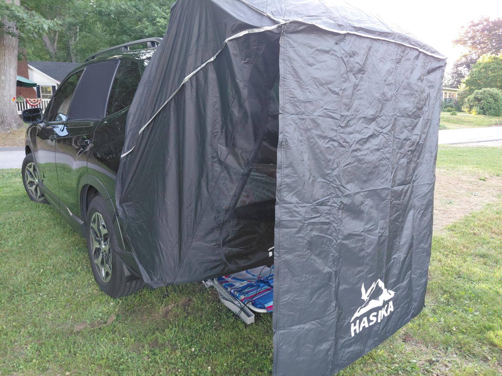 HASIKA SUV Tailgate Tent, 2-Person Car Camping Awning | 3000mm Waterproof & UPF 50+. Fits most SUV and Hatchback. 2-Min Setup Road Trip Essentials for Couples and Pets Black customer photo 1