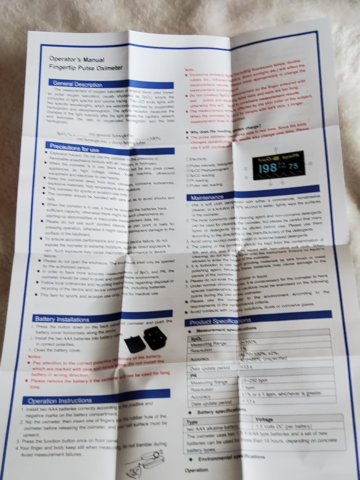 Healthtree JKS50B Pulse Oximeter Fingertip - Blood Oxygen monitor Fingertip with Perfusion Index, Fast 5-8s Reading, Large OLED Display, SpO2 & Heart Rate monitor for Home, Sports, Travel (Includes Batteries & Lanyard) customer photo 1