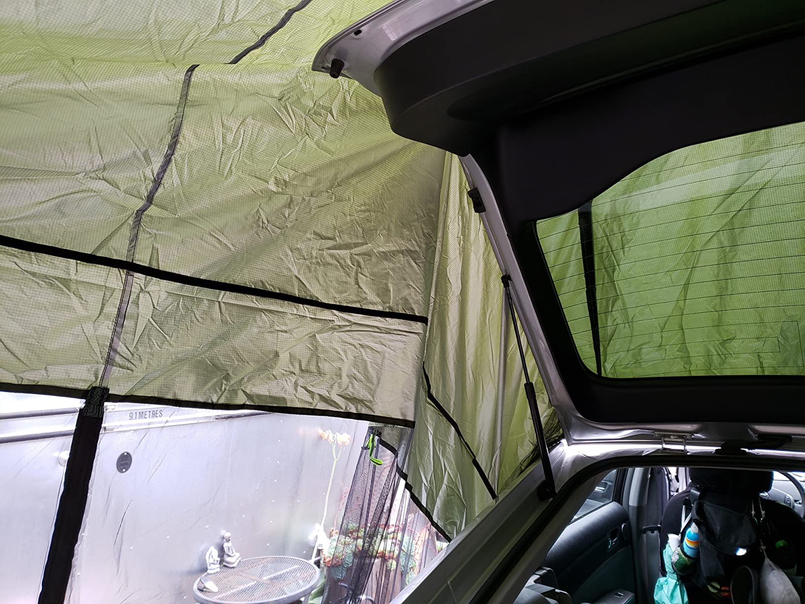 G4Free Car Awning Sun Shelter with Mosquito Net, Portable SUV Tent | Tailgate Shade Car Canopy for Outdoor Camping Travel (Blue) customer photo 2