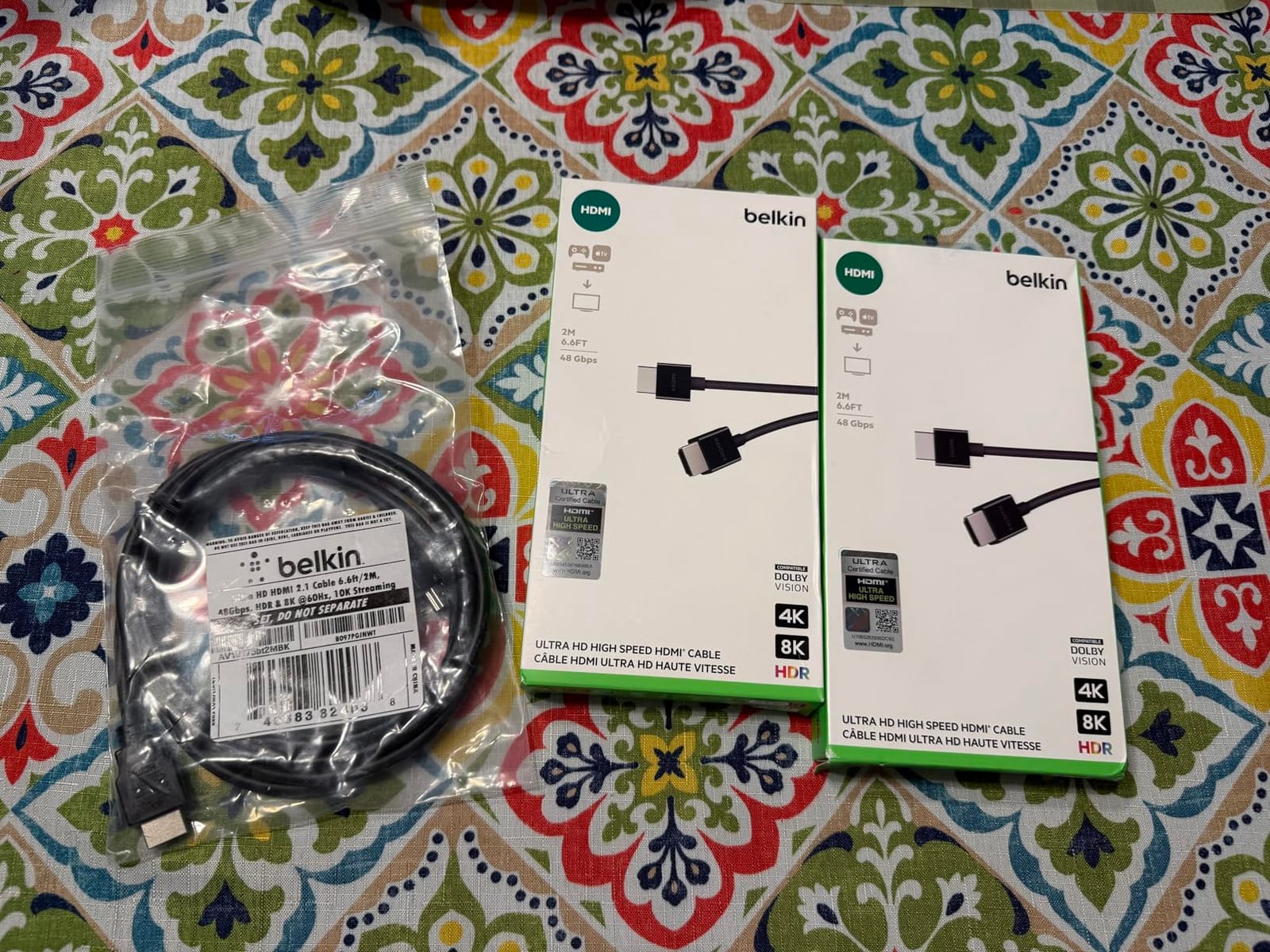 Belkin Ultra HD HDMI 2.1 Cable, 6.6ft | Supports 4K@120Hz and 8K@60Hz video, HDR compatible, ideal for gaming consoles, TVs, and streaming devices customer photo 1