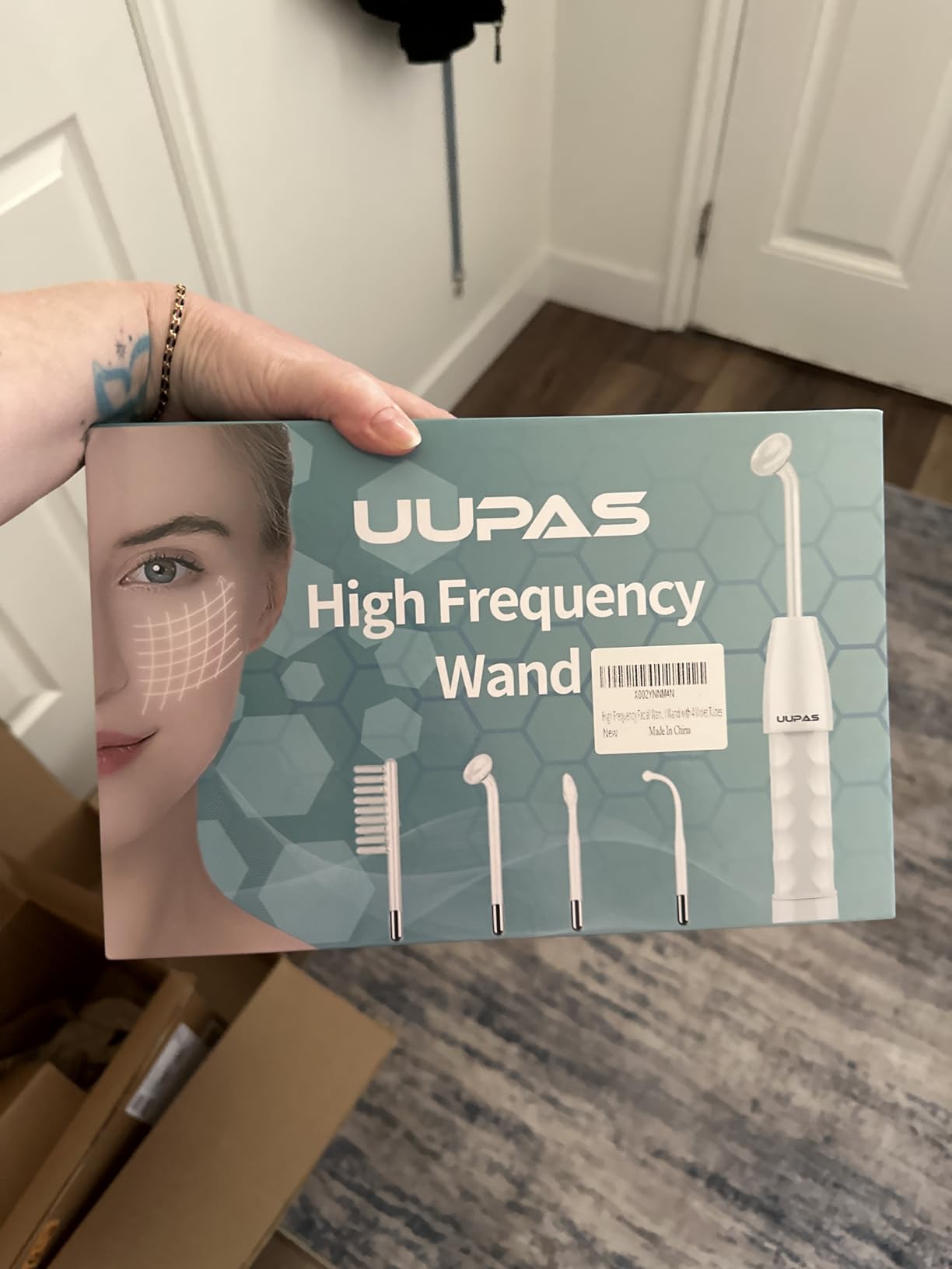 High Frequency Facial Wand-UUPAS Portable Handheld High Frequency | Facial Machine Skin Facial Wand with 4 Violet Tubes customer photo 1