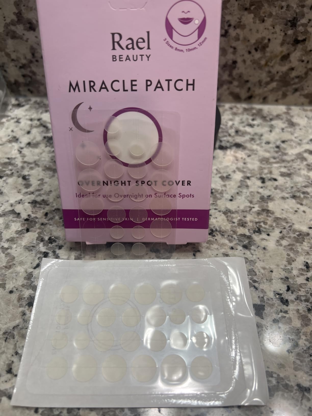 Rael Miracle Overnight Spot Cover Hydrocolloid Acne Pimple Patches (104 Ct) | Thicker & Extra Adhesion, Ultra-Thin Patch for Face, Absorbs Fluid From Blemishes, Korean Skin Care, 3 Sizes customer photo 2