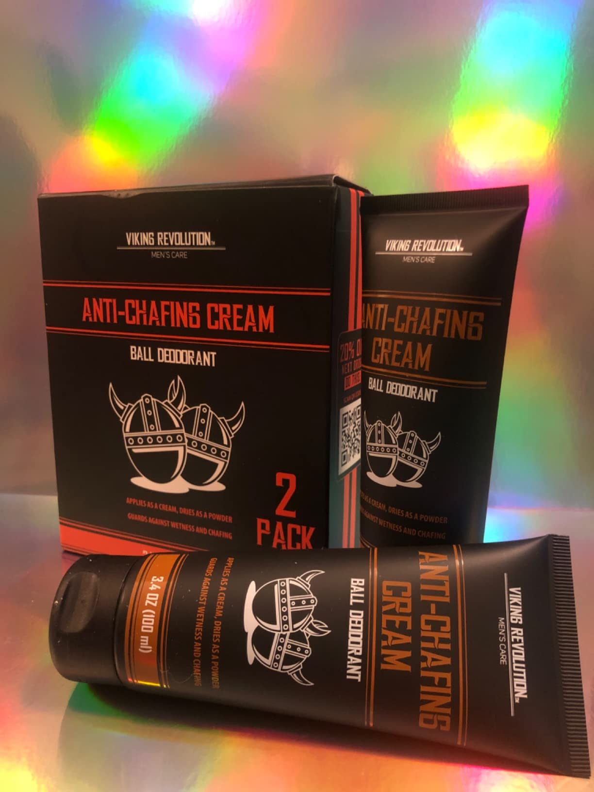 Viking Revolution Groin Deodorant & Anti-Chafing Cream - 3.4 oz | Quick-Drying Cream Formula - Infused with Soothing Aloe Vera & Purslane - Prevents Crotch Chafing & Odor - Fresh All Day customer photo 1