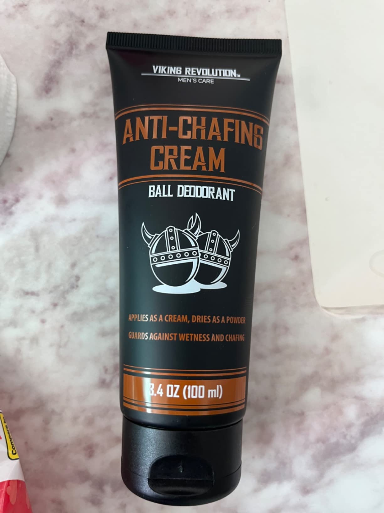 Viking Revolution Groin Deodorant & Anti-Chafing Cream - 3.4 oz | Quick-Drying Cream Formula - Infused with Soothing Aloe Vera & Purslane - Prevents Crotch Chafing & Odor - Fresh All Day customer photo 2