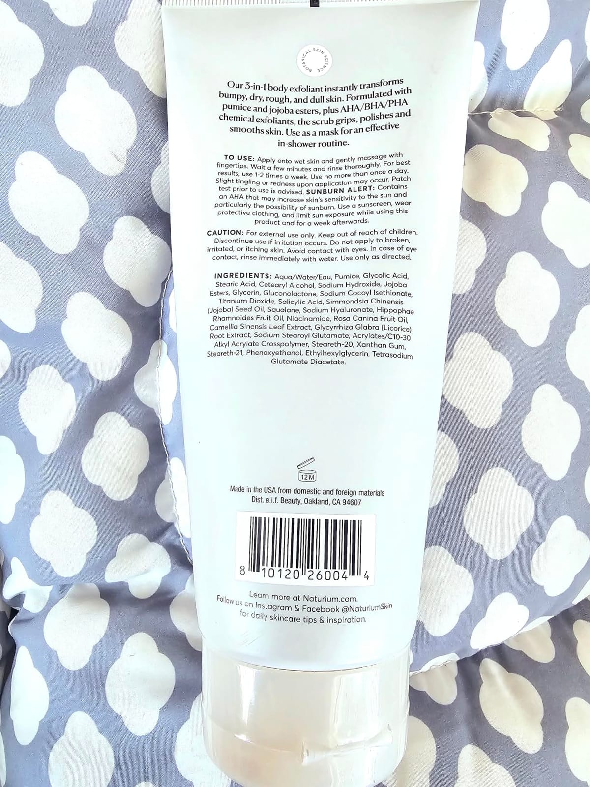 Naturium KP Body Scrub & Mask, AHA, BHA, PHA Exfoliants, 8 fl oz | Dead Skin Removal with Jojoba Esters, Glycolic & Salicylic Acid, for Smooth Texture & Clean Pores, Fragrance Free customer photo 2