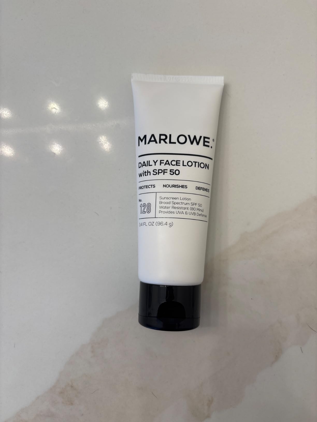 MARLOWE. Face Moisturizer with SPF 50, Daily Sunscreen Lotion, 3.4 oz | Lightweight, non-greasy Face Lotion with SPF 50 that blends into skin and facial hair with a barely-there finish customer photo 2