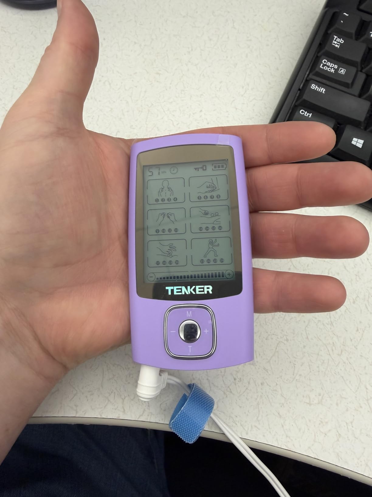 TENKER 24 Modes TENS Unit Muscle Stimulator for Pain Relief, Rechargeable TENS Machine, Drug-Free Pain Relief for Shoulder, Back, Sciatica, Muscle, Physical Therapy, 8pcs 2