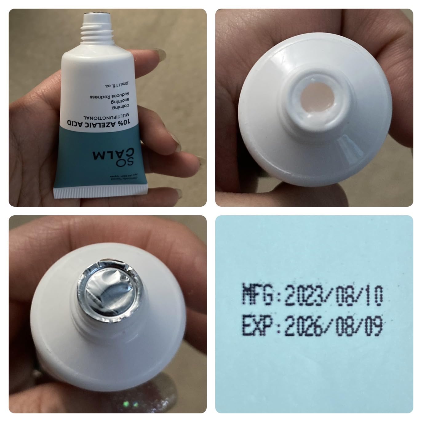 SoCalm Azelaic Acid 10% for Rosacea-Prone Skin - Calms Face Redness & Evens Tone, with Niacinamide & Ceramide NP, Fragrance-Free, 30ml / 1oz customer photo 2