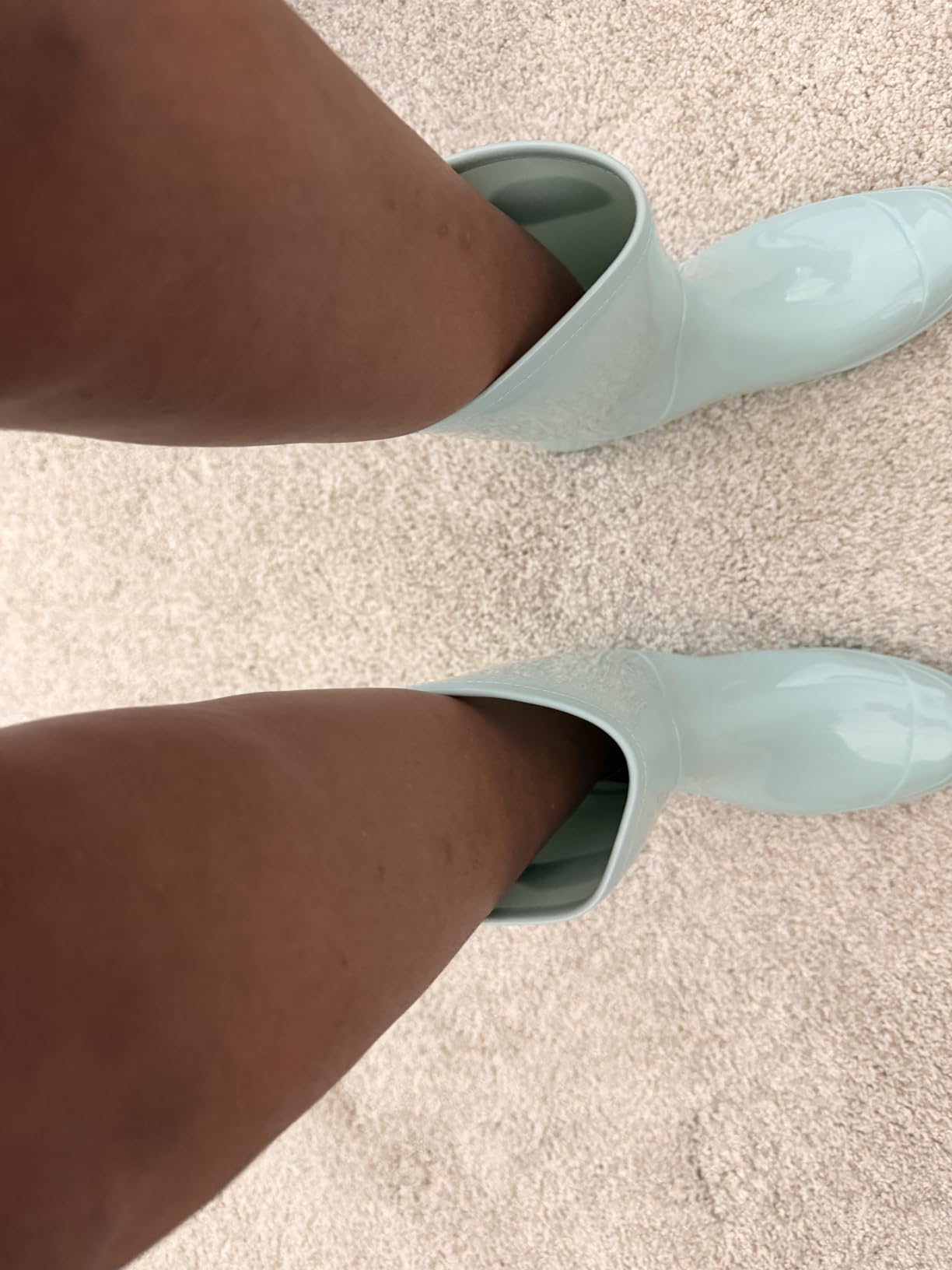 Women's Mid Calf Rain Boots Waterproof Fashion Garden Shoes Anti-slipping Rainboots For Women Comfortable Insole Light Rain Shoes customer photo 1