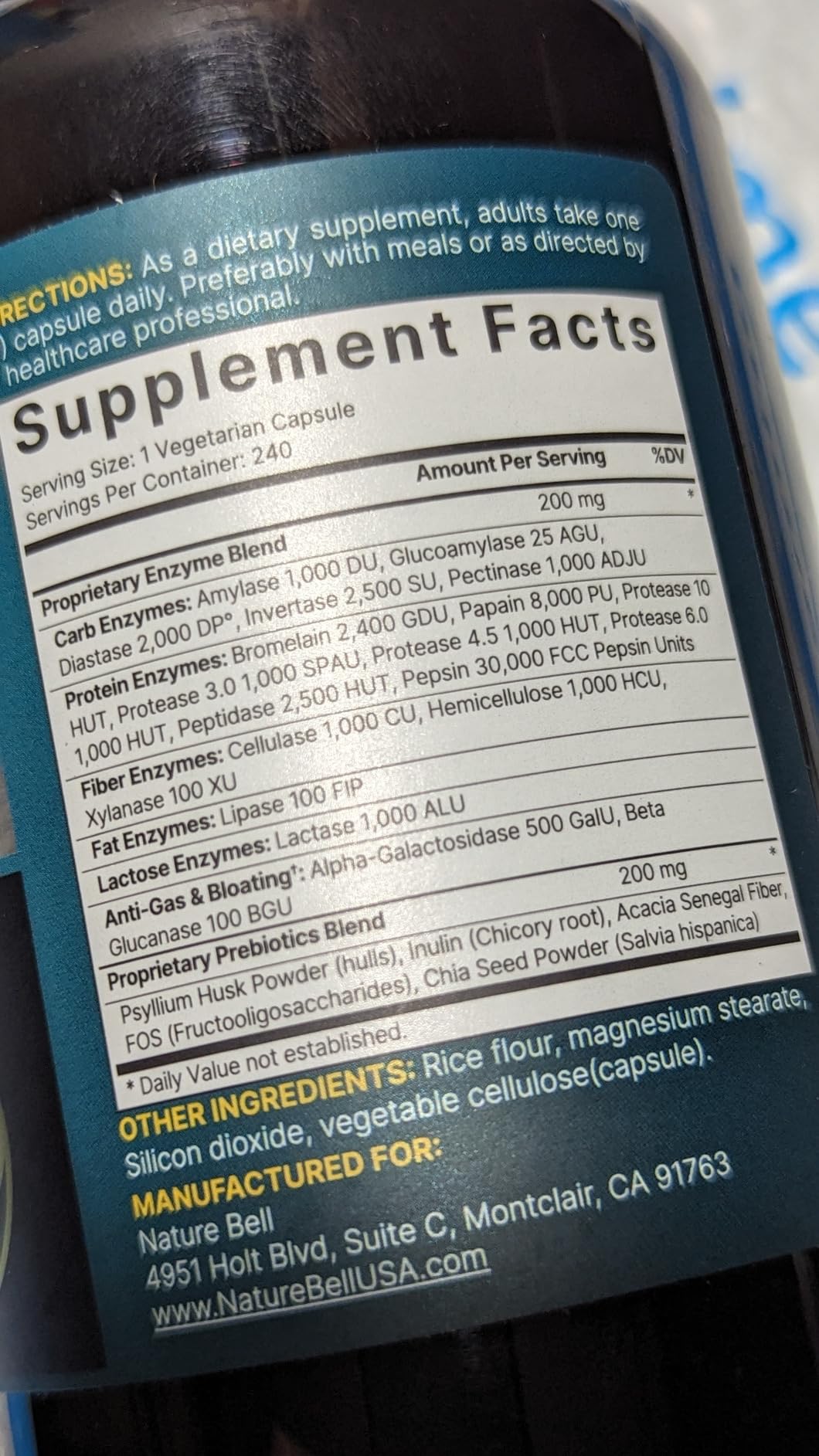 NatureBell Digestive Enzymes, 240 Capsules | Gut & Digestive Health Support Supplement, with 20 Enzymes, 5 Prebiotics & 10-Strand Probiotic Blend customer photo 1