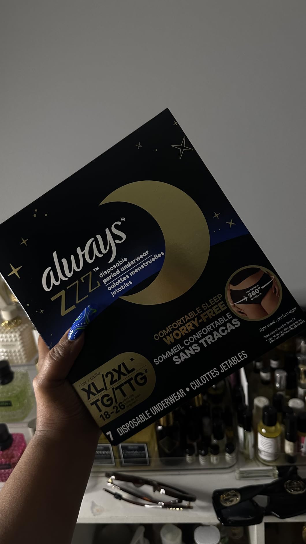 Always ZZZ Overnight Disposable Period Underwear for Women Extra Large/2LX, 360 Coverage for Worry-Free Nights, 14 Count (2 Packs of 7) customer photo 2