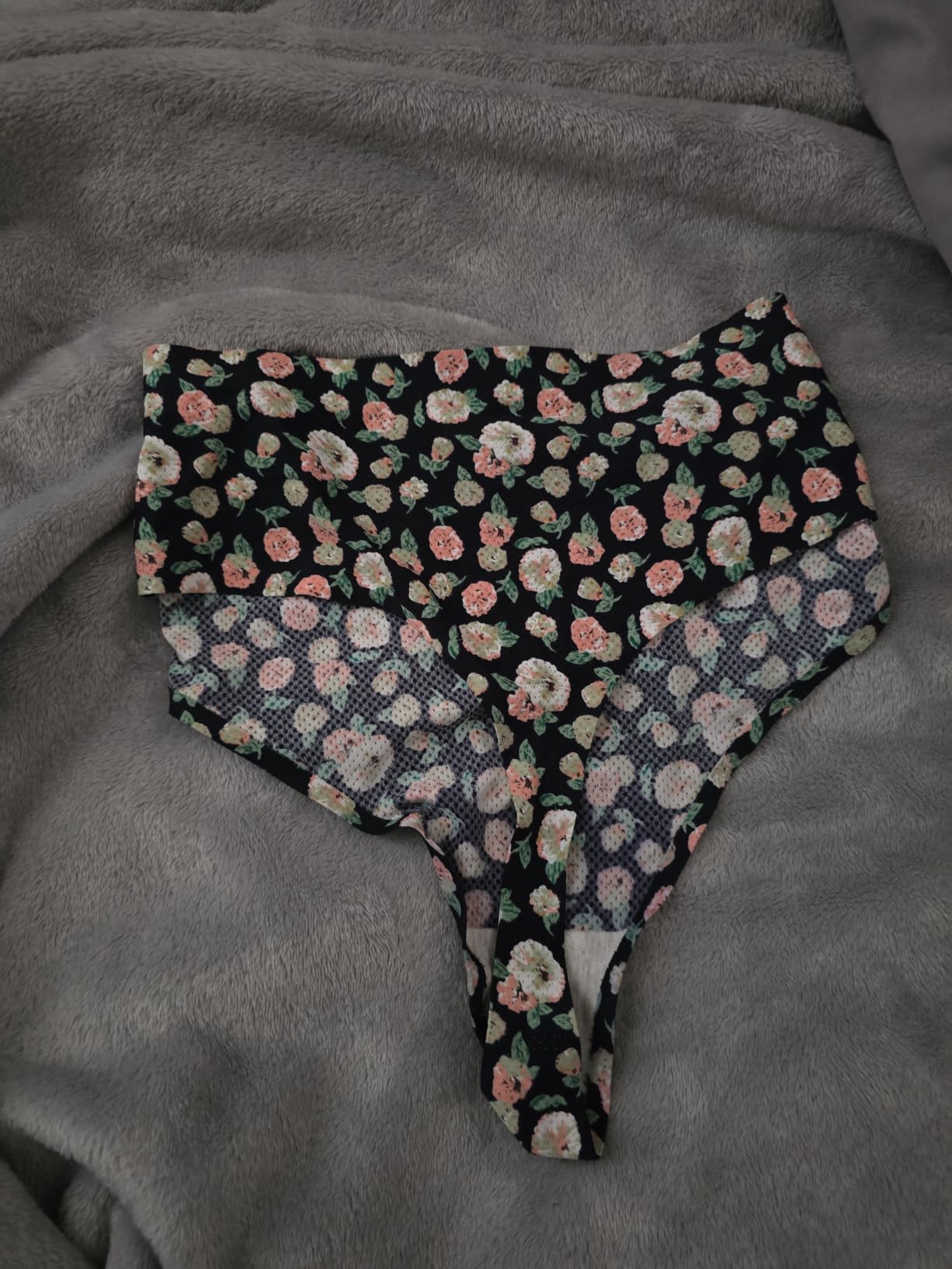 Seamless Women Underwear Thongs, High Waisted No Show Workout Panties customer photo 2