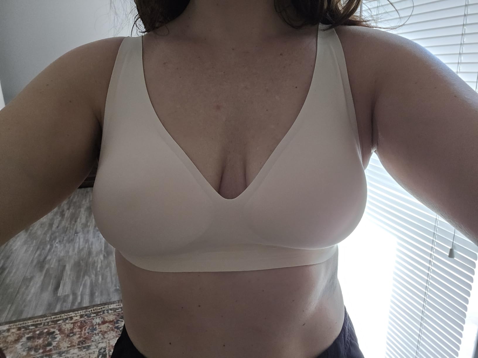 Deep V Bra Wireless Sexy Push Up Bralette Padded Seamless Jelly Bra customer photo 2