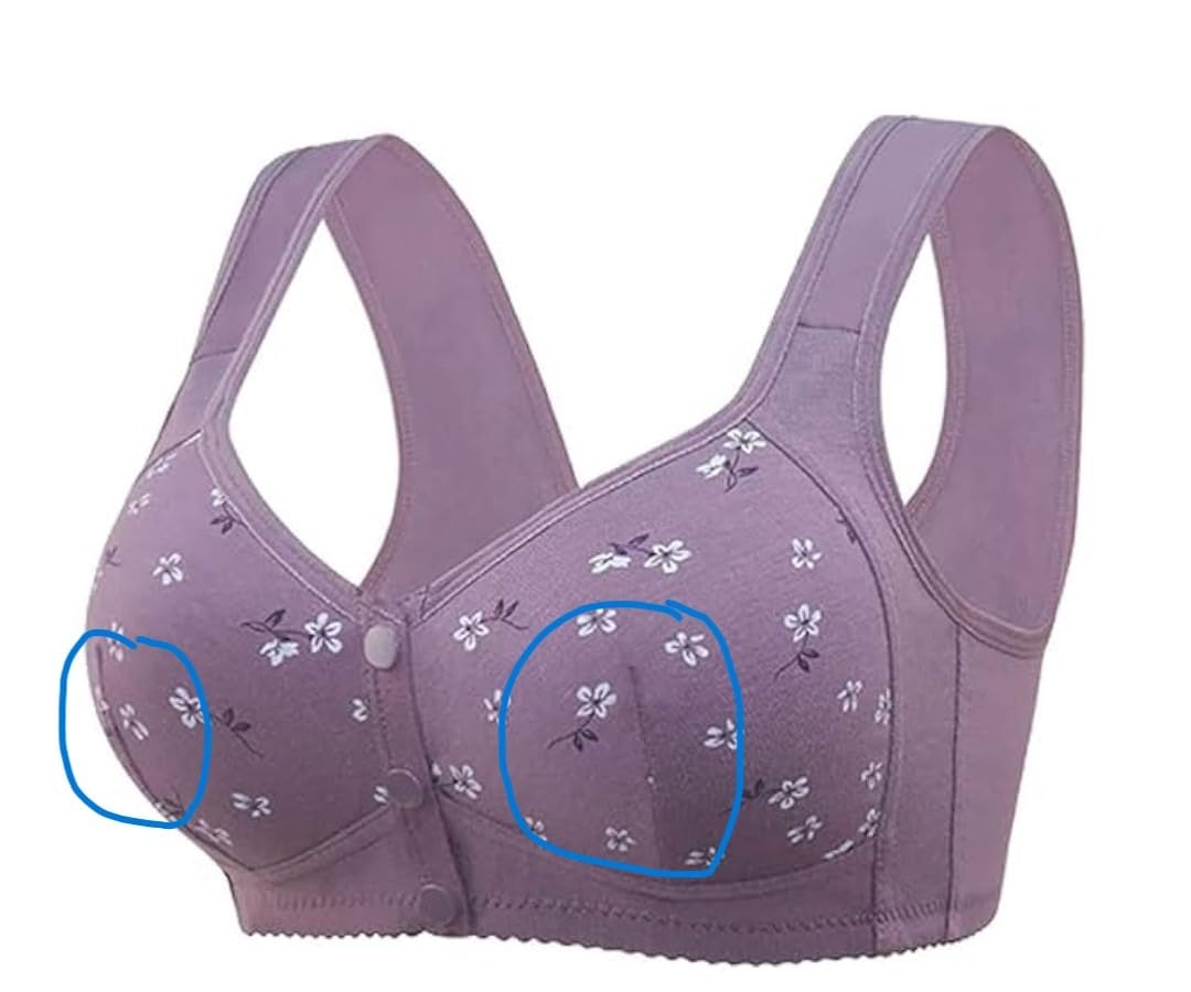 Daisy Bras for Older Women No Underwire Front Closure Comfort Senior Wireless Snap Closing Bra customer photo 2