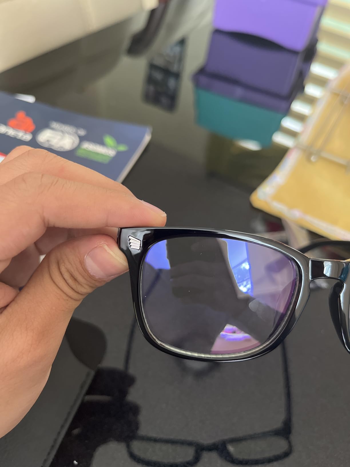 livho High Tech Blue Light Blocking Gaming Glasses | Computer Glasses, Advanced Blue Light Blocking, Screen Fatigue Protection, UV Protection, Black customer photo 2
