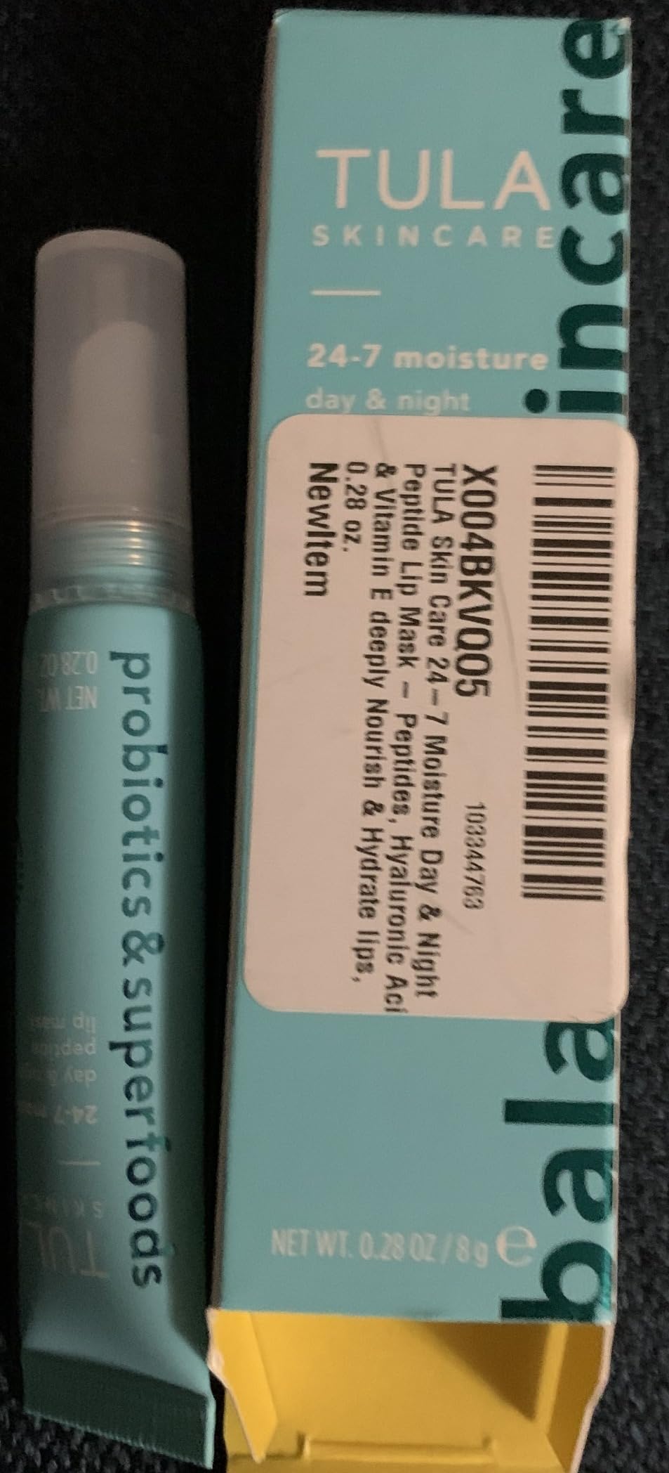TULA Skin Care 24-7 Moisture Day & Night Peptide Lip Mask - Peptides, Hyaluronic Acid & Vitamin E deeply Nourish & Hydrate lips, 0.28 oz. customer photo 1
