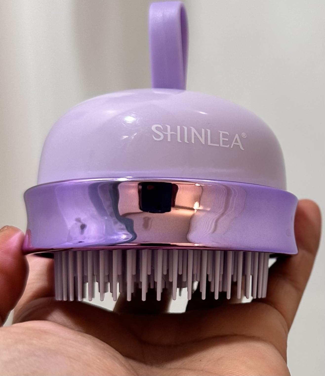 SHINLEA 2 in 1 Scalp Massager Hair Growth, Scalp Scrubber with Soft Silicone Bristles for Dandruff Removal, Shampoo Brush for Exfoliation, Head Massager for Both Wet and Dry Use (Black) customer photo 2