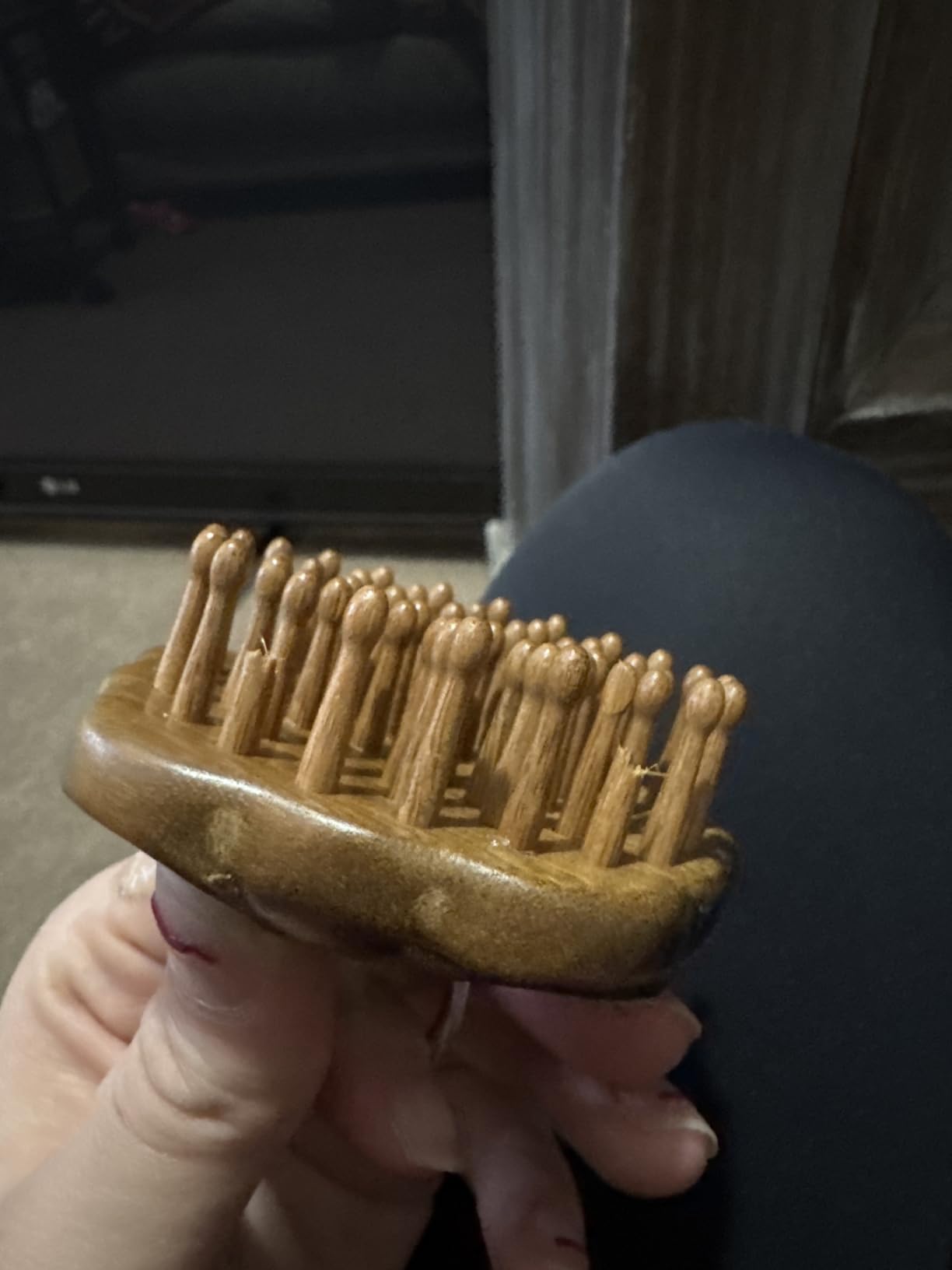 Wooden Scalp Massager for Hair Growth Support, Bamboo Scalp Massager Brush for Head Relaxation, Scalp Stimulation & Hair Oil Distribution, Natural Wooden Massager for Face and Body Care customer photo 1