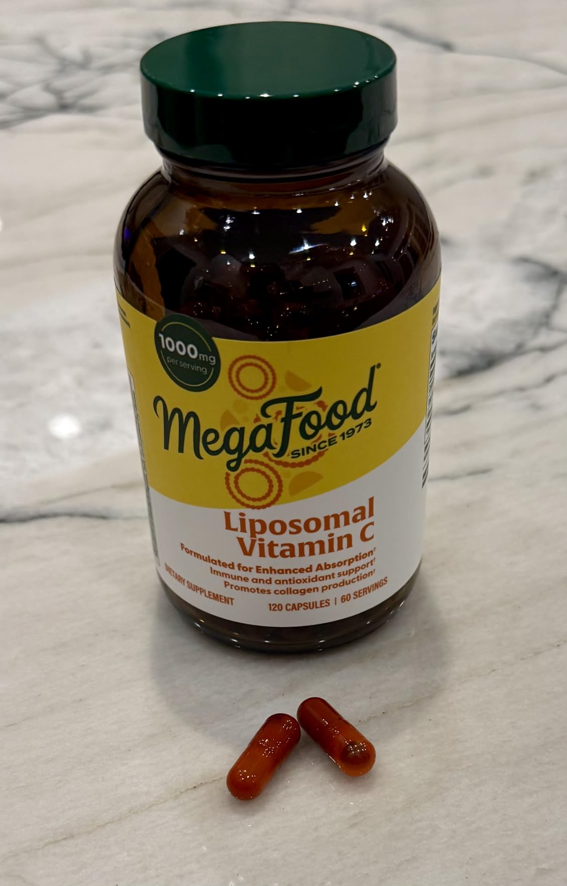 MegaFood Liposomal Vitamin C, Antioxidant & Immune Support, 120 Capsules | Vitamin C 1000mg Per Serving, Gentle on Stomach, Collagen Production, Skin Health & Immune Support Supplement, 60 Servings customer photo 1