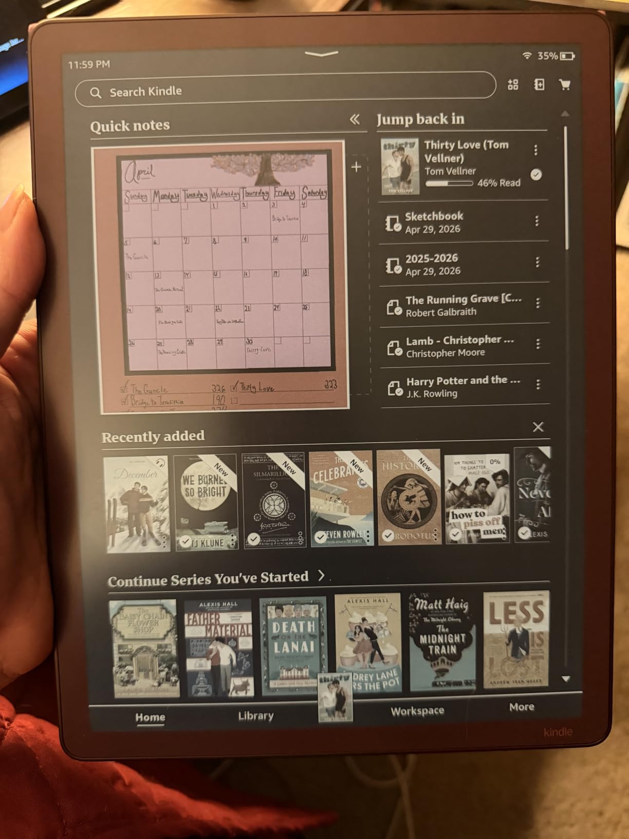 Amazon Kindle Scribe Colorsoft 64GB (newest model) — 11” paper-like color display with front light — One notebook to replace them all — Write in notebooks, docs, and books. Pen included - Graphite customer photo 2