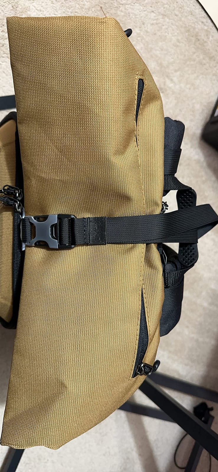 TARION Urban Large Camera Backpack with Rolltop Hardshell 16L Gold XH | Quick Side Access, 16 inch Laptop Sleeve, Waterproof Raincover, Tripod Holder, for DSLR SLR Mirrorless Cameras customer photo 2