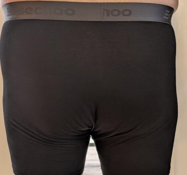 Easechoo Men's Underwear, Rayon Made from Bamboo Cooling Boxer Briefs, Ultra Soft, Breathable, No Riding Up Long Leg Pack customer photo 2