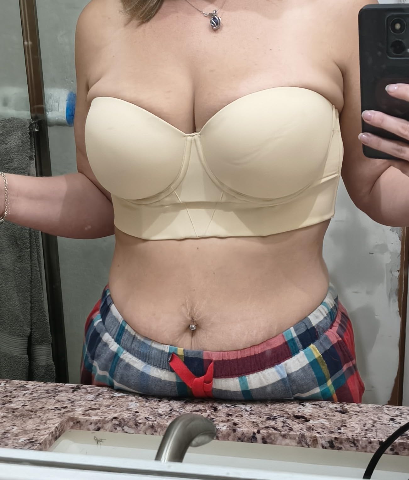HSIA Strapless Bra for Women Large Breasts, Plus Size Minimizer Longline customer photo 1