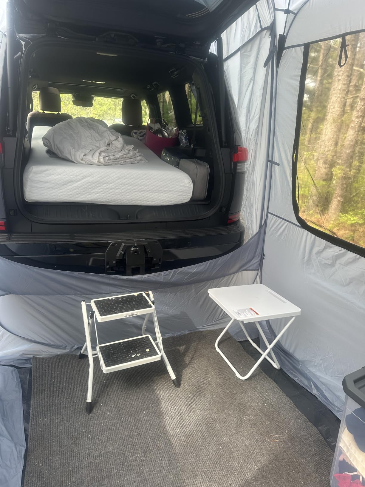 Alvantor Tailgate SUV Tent for Cars - 6x6x6.6ft Waterproof & UV-Resistant Car Camping Tents with Full Mesh & PVC, Fits SUV, MPV - Portable Instant Setup Tent for 2-3 People customer photo 2