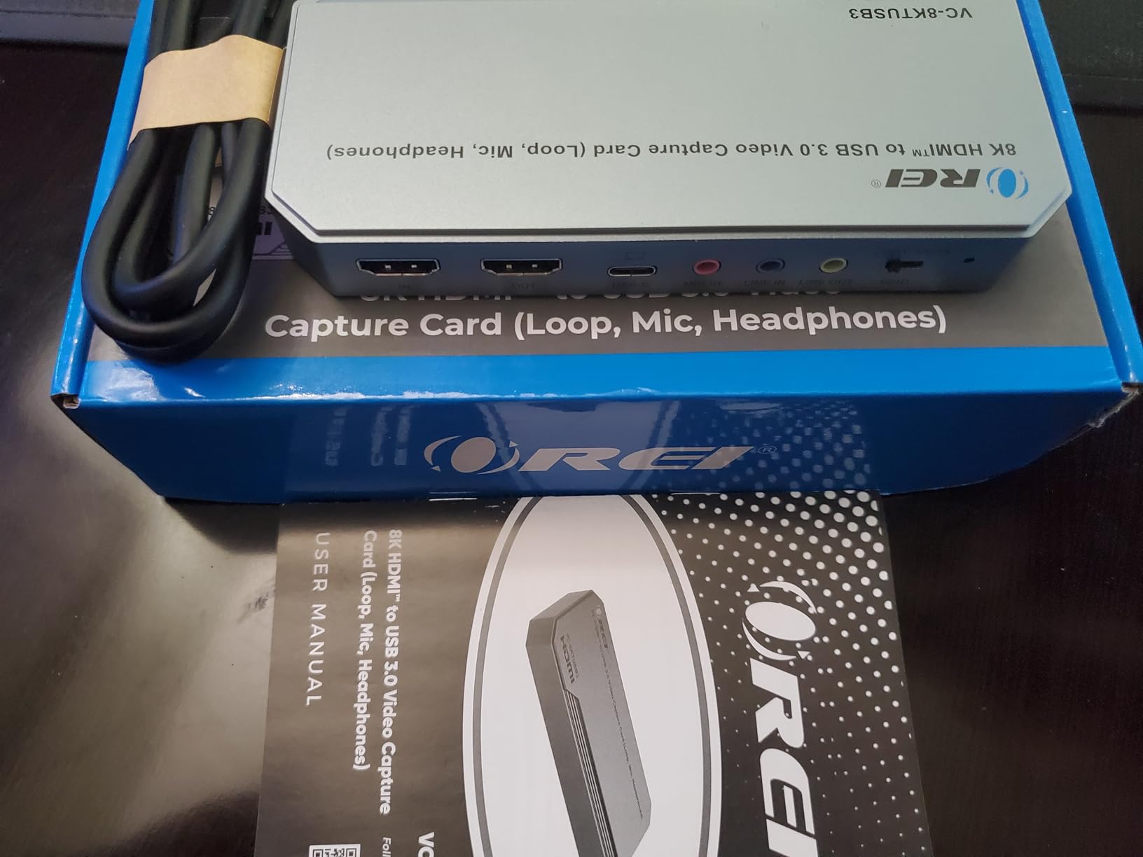 OREI 4K Capture Card for Streaming USB 3.0 Loop-Out Audio Mixing UVC/UAC HDR | 4K Capture Card, HDMI to USB Capture Card - 8K60 Input, 4K144 Pass-Through, HDMI 2.1, HDCP 2.3, 48Gbps, VC-8KTUSB3 customer photo 2