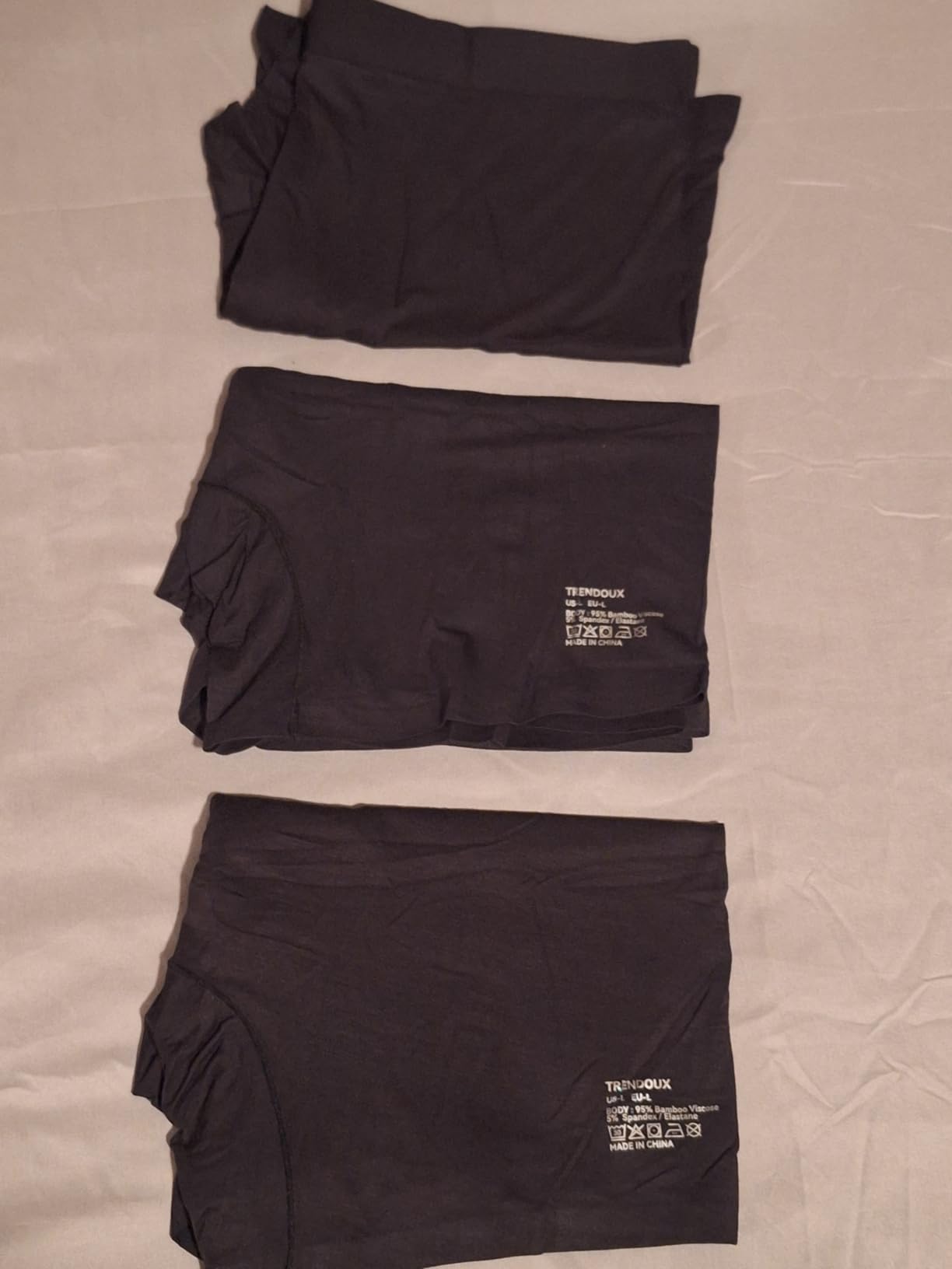 TRENDOUX Men's Bamboo Viscose Underwear, No Ride Up Fly Boxer Briefs 3 Pack customer photo 1