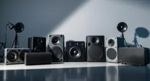 Powerful Bluetooth speakers with built-in subwoofers delivering deep bass and immersive wireless audio