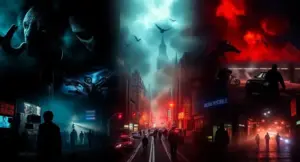 Collage-style cinematic scene representing successful A24 films and acclaimed independent movie storytelling