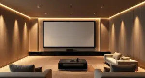 A high-end home theater setup for viewing the films in our X-Men movies in chronological order 2026 guide.