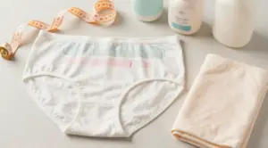 Period underwear showing absorbent layers and proper fit for leak protection